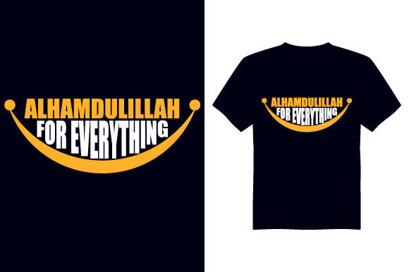Alhamdulillah Islamic T-Shirt Design: Graphics & Print Templates