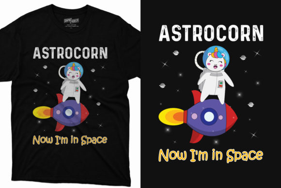 Astrocon Unicorn T-shirt Design Vector: Graphics & Print Templates