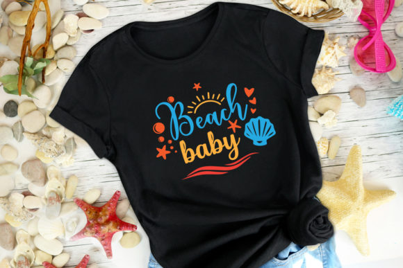 Beach Baby T-shirt SVG EPS PNG: Graphics for Print Templates