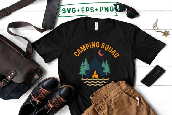 Camping Squad Tshirt Design SVG EPS PNG