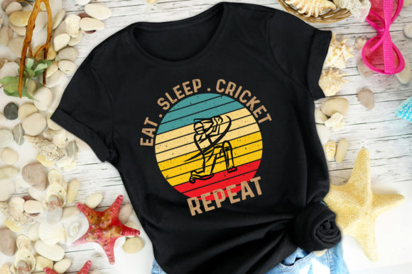 Eat, Sleep, Cricket: Graphics for Print Templates
