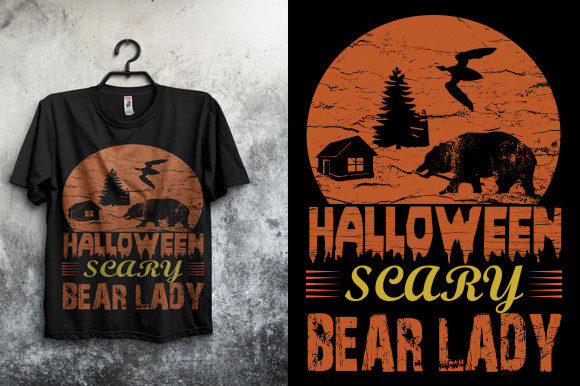 Halloween Bear T Shirt Design 2021: Graphics & Print Templates