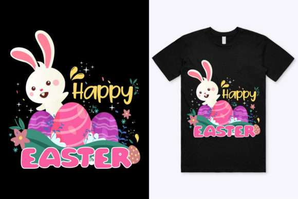 Happy Easter T-Shirt Design 1: Graphics & Print Templates