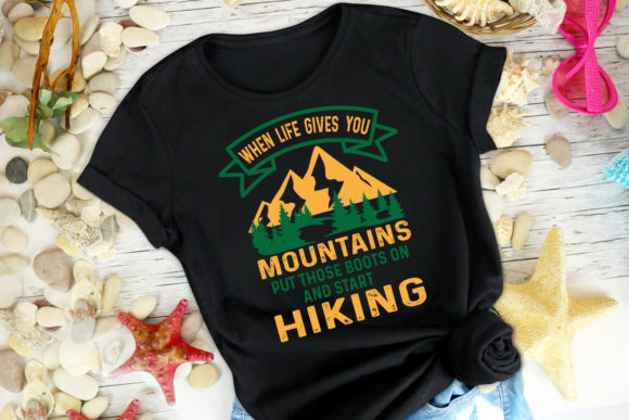 Hiking Tshirt Vector SVG for Print Templates