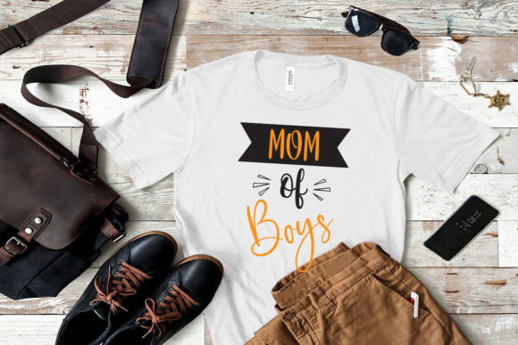 Mom of Boys T-shirt Design Graphics