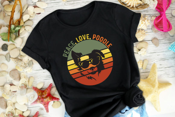 Peace,Love,Poodle Dog Tshirt SVG EPS PNG: Graphics for Print Templates