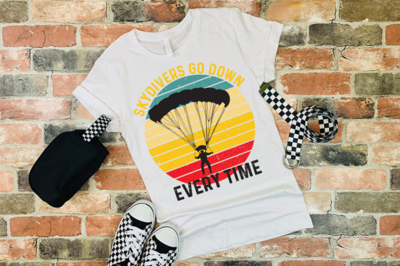Skydiving T-shirt Design Graphics Print Templates