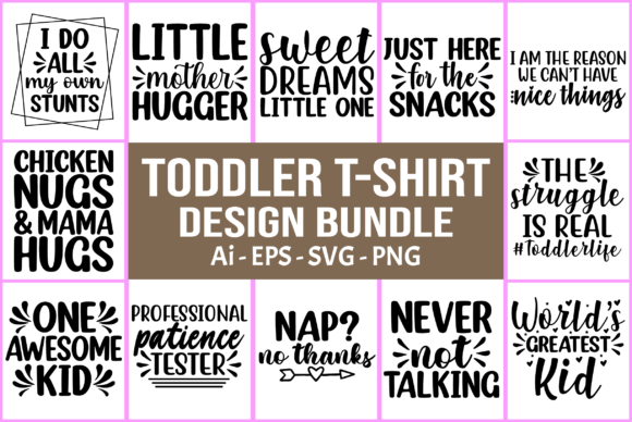 Toddler T-Shirt Design Bundle Svg