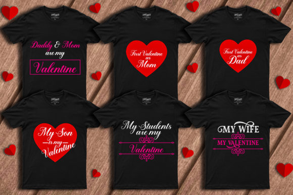 VALENTINE T-SHIRT BUNDLE: Graphics & Print Templates
